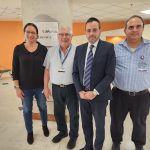 תמונה מהמפגש. מימין לשמאל: פרופ' האווי עמיטל, שר הבריאות, אוריאל בוסו, פרופ' אבישי אליס וד"ר חפציבה גרין. צילום: יח"צ