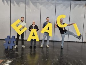 4 אלרגולוגים מהדסה בגלאזגו. מימין לשמאל: ד"ר אביב טלמון, ד"ר ינון שריג, פרופ' יובל טל וד"ר אייל בן דורי.